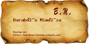 Barabás Mimóza névjegykártya